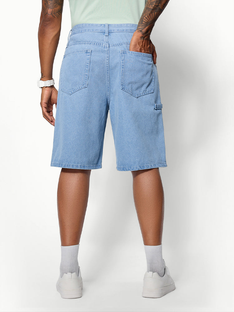 Blue Straight Leg Jorts