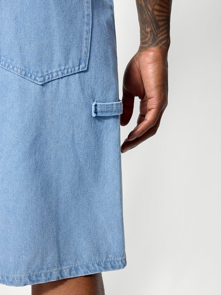 Blue Straight Leg Jorts